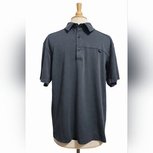 Arc'teryx Men Dark Gray Polo Shirt Short Sleeve Relaxed Fit Size L